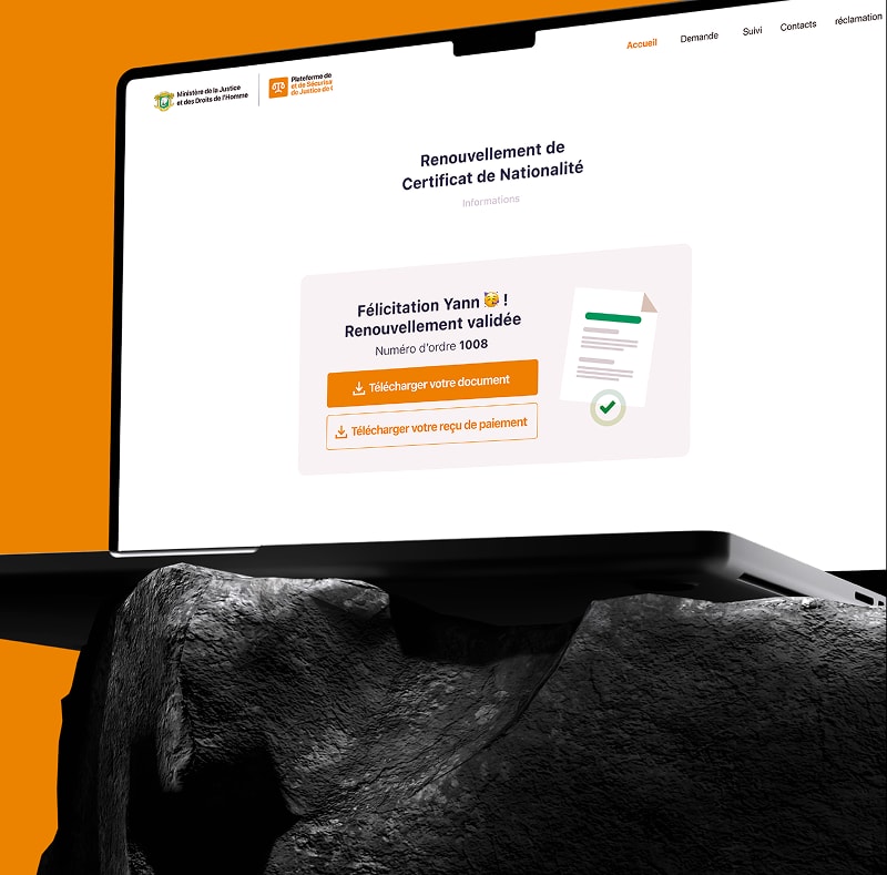 e-Justice CI — certificat de nationalité délivré en ligne