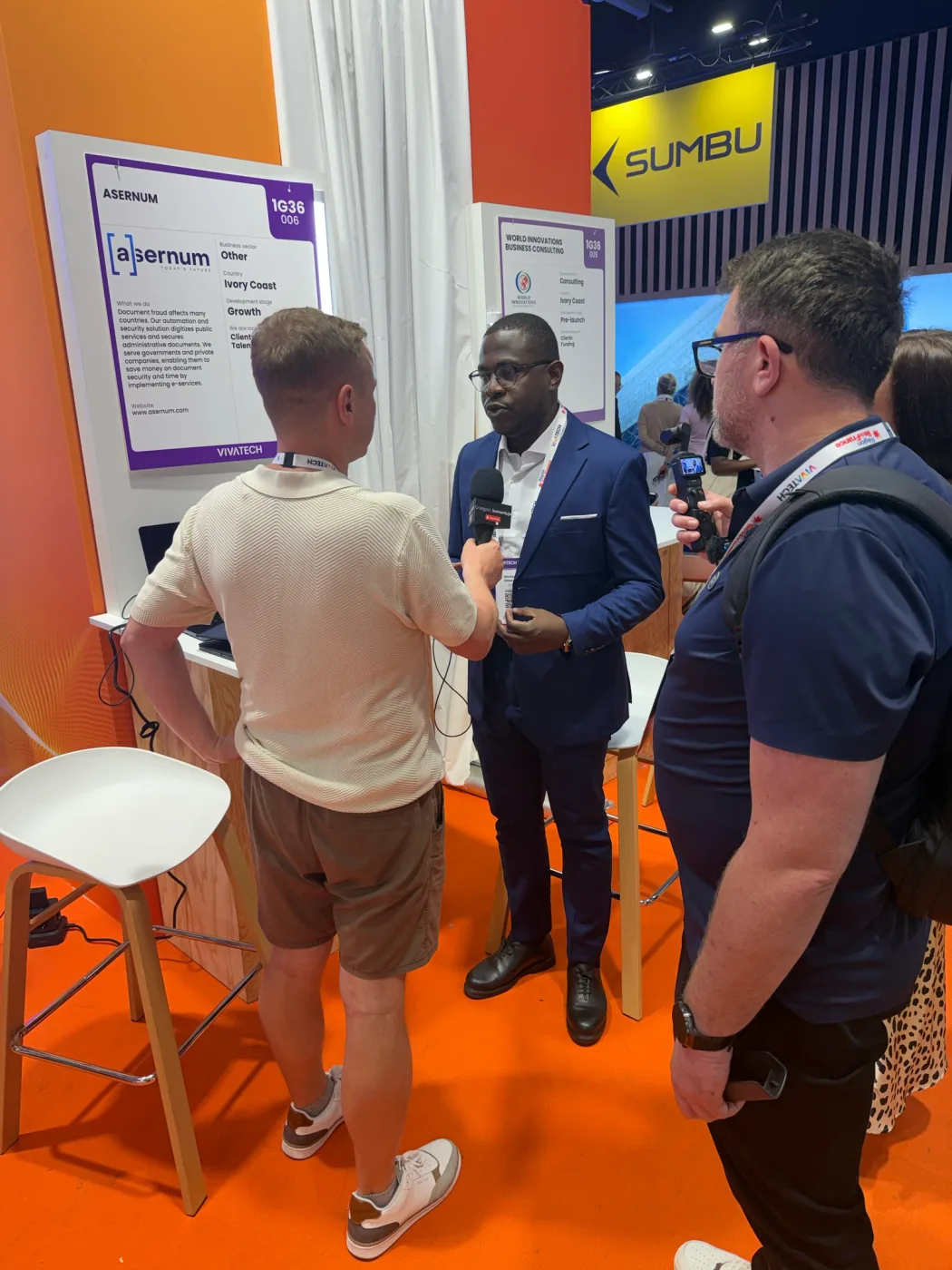 Le stand Asernum (IG36 006) au pavillon « La Côte d'Ivoire du futur », VivaTech 2026